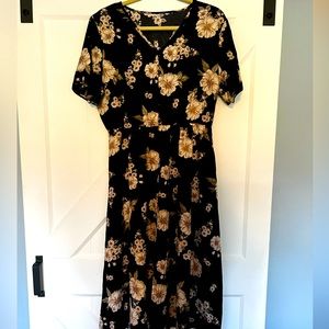 Button front midi dress
